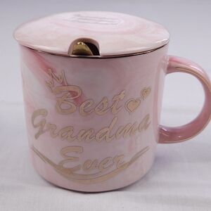 Elegant Pink Mug with Gold Accents